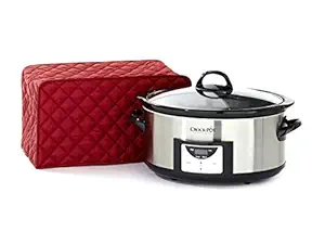 Covermates ? Slow Cooker Cover ? 16W x 10D x 9H ? Diamond Collection ? 2 YR Warranty ? Year Around Protection - Red