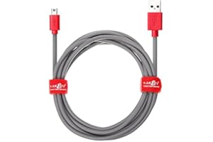 JuicEBitz 3m/10ft 20AWG Power Only Charger Cable for Nintendo DSi, DSi XL, 3DS, 2DS - Standard USB A to Mini AB Connectors