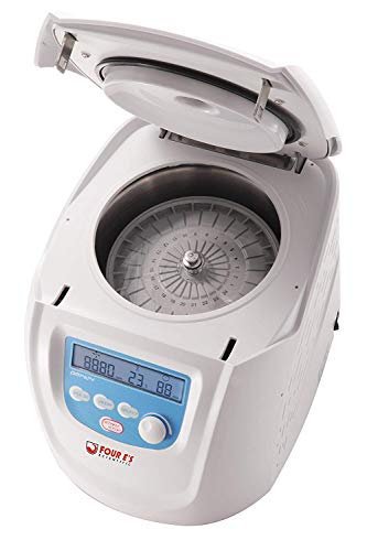 Four E's Scientific Digital LCD Hématokritcentrifuge de table 200-14000rpm, 18620xg. Lot de 100 tubes de 1,5/2 ml avec hématocrite pour déterminer la valeur hématocrite
