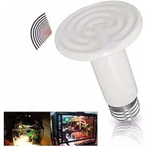 UEETEK Keramik-Hitze-Emitter No Harm No Light Infrarot Heizlampe Reptile Heat Bulb 150W (Weiß)