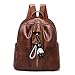 Produktbild DNC5UE Vintage Women Backpacks Travel Female Rucksack Student Bag Soft Daypack Brown Leather Girls School Backpacks,Brown