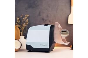 Brewine 2-in-1 Electric Coconut Scraper & Citrus Juicer with Dual Speed Settings, Stainless Steel Scraping Blade, Super Suction Feet for Stability, Finest Coconut Grater Shredder 200 Watts (BLUE)