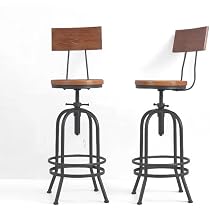 HOMCOM Set Di 2 Sgabelli Da Bar Moderni Con Cuscino, Gambe In Legno E