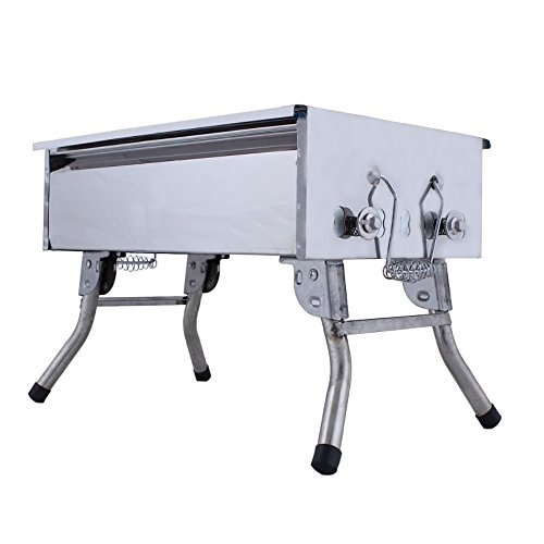 Preisvergleich Produktbild Mini Mangal Schaschlik, Barbeque Grill aus Edelstahl mit klappbaren Füßen