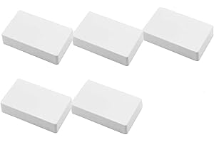 AGHOER Scatole di giunzione impermeabili, scatola per progetti, scatola di giunzione, contenitore elettronico, per scatola di giunzione di alimentazione fai da te, 5,8 x 8,3 x 3,4 cm, 5 pezzi, bianco
