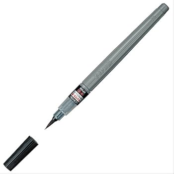 Pentel Arts Pocket Brush Stylo à Encre Pigmentée Avec Recharges – (1) Stylo Pinceau De Poche, (2) Recharges D'encre Pigmentée – Sépia (GFKP3BPSP), Noir