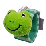 Gazechimp Kinder Armband Spielzeug Plüschtiere Armband Handgelenk Rassel für Kinder Lernspielzeug - grün Frosch
