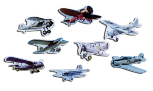 Magnettafel Flugzeug – Historische Design Metall Magnetpinnwand 60×40 cm – Memoboard Pinnwand mit Motiv: Flugzeug Junkers JU 52 – inkl. 8 Magnete Flugzeuge für Magnetwand – Original GUMA Magneticum® - 4