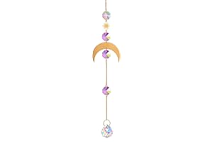 VOLLGUFEN 1 pezzo di Suncatcher，Vetro sospeso in cristallo, Acchiappasole，Prisma arcobaleno appeso, Viondolo finestra, per decorare casa, giardino, giardino
