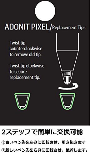 Adonit Ersatzspitze (Replacement Tip) im 2er-Pack für den Adonit Pixel Stylus – ADRETIPPX - 2