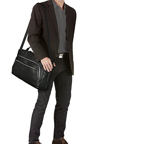 STILORD ‚Lias‘ Businesstasche Leder Schwarz groß schwarz und elegant Bürotasche Aktentasche für Herren Damen 15,6 Zoll Laptoptasche Rindsleder - 2