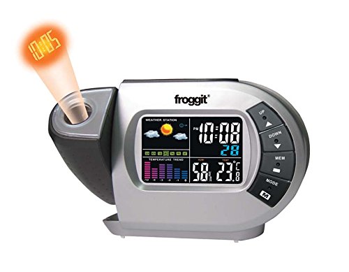 Froggit WP10 Projektionswecker Wecker Wettervorhersage Farbdisplay Projektionsuhr Uhr