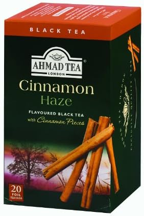 English Teas, "Cinnamon Haze Black Tea" - Tagged and Aluminium Foil Enveloped Teabags in Printed Carton - 695F