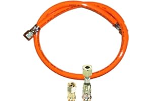 SAKIOO 'propano Gas de manguera con 1/4 izquierda X 8 mm – Anillos de Corte de unión – Estándar (PVC) Diseño con texto 2017