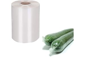 Virsus Bobina Film Poliolefina Termoretraibile, pellicola Trasparente, Monopiegata Liscia, spessore 19 My, Lunghezza 1100 Mt, per confezionare alimenti, dolci, biscotti (Fascia 450mm)