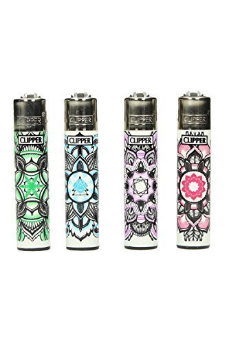 Clipper Classic Mandalas 5 Stück Feuerzeug verschiedene Motive