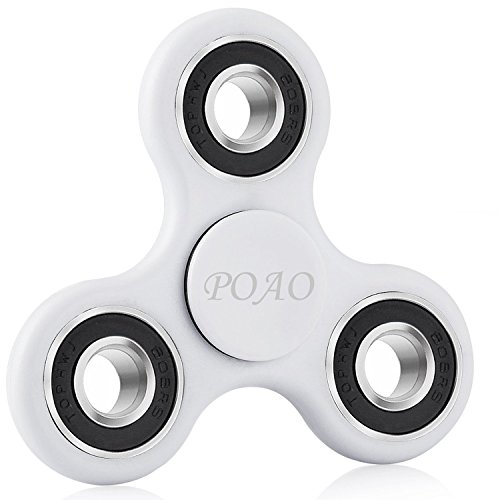 Finger Spinner, POAO Fidget Portable Tri-Spinner Fidget work Ultra Fast Bearings Finger Toy Good for Relieving Stress ADHD EDC Hand Killing Time (White) Finger Spinner, POAO Fidget Portable Tri-Spinner Fidget work Ultra Fast Bearings Finger Toy Good for Relieving Stress ADHD EDC Hand Killing Time (White)