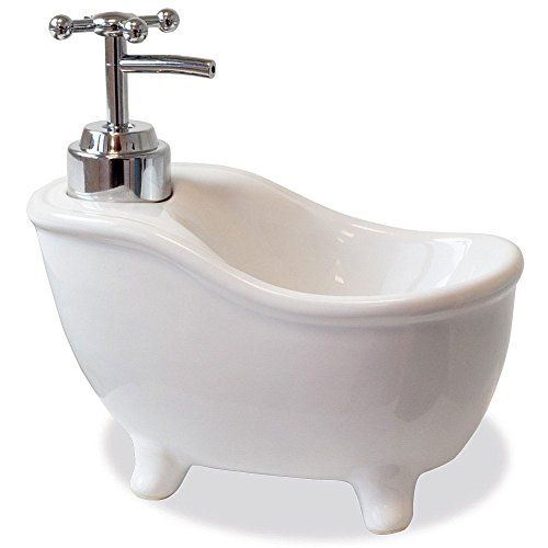 Preisvergleich Produktbild Seifenspender im Design einer Badewanne aus Keramik