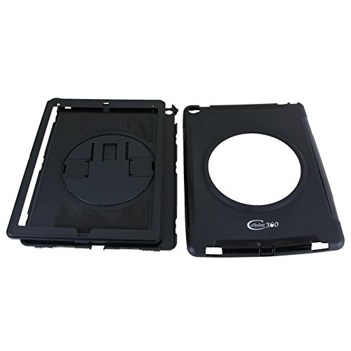 Cellular360 Apple iPad Pro 12.9 (2015) Hülle,schmutz- und stoßfest, 360 drehbare Handschlaufe mit integriertem Standfuß (Handheld-Schwarz) - 5