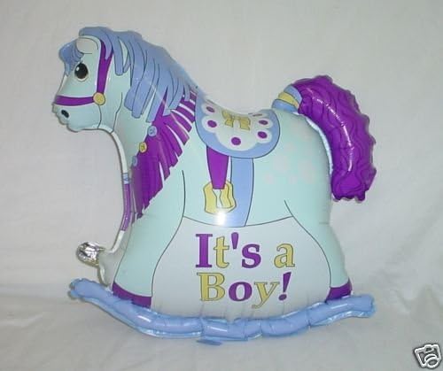 29" Its A Boy Rocking Horse Shaped Foil Balloon- BL105