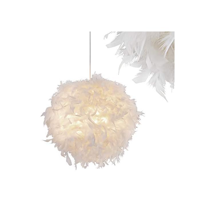hängelampe federn weiss