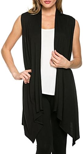 jasit Summer Women Slim Lightweight Vest Waistcoat Sleeveless Outwear Open Cardigan