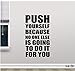 Produktbild Gym Wandtattoo Push Yourself Motivation Fitness Zitat Vinyl Aufkleber Dekor Abnehmbare Wand Kunst Wandbild Für Gym 56x95cm