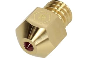BROZZL Buse MK8 Ruby Haut de Gamme de 0,4 mm de diamètre pour Creality Ender 3, Ender 3 Pro, CR-10, CR-10S UVM, 10104040, Ø 0,4 mm