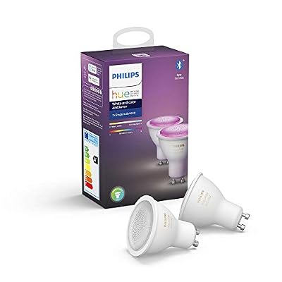 Philips Hue Blanc and Color Ambiance GU10 LED Lampe Double 2X 5,7W Bluetooth