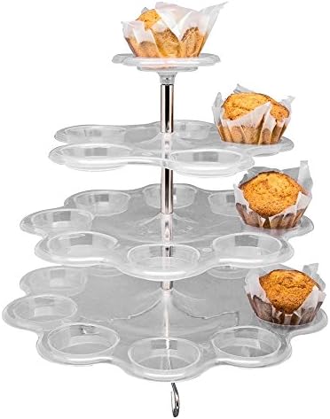 Silicone Gold sg3031 Exhibitor for Muffins, Acrylic, 28 x 28 x 6 cm