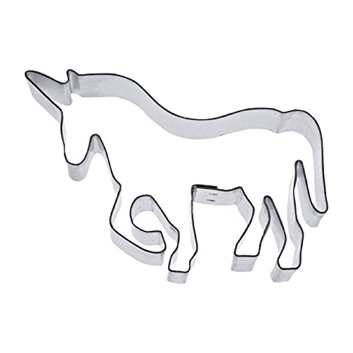 Plätzchen - Ausstechform / Plätzchenform "EINHORN" (8 cm / Edelstahl - Rostfrei)