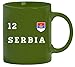 Produktbild Serbia Fußball WM Fanfest Gruppen bedruckte Kaffeetasse Bürotasse mit Spruch Motiv Trikot Serbien, Größe: onesize,grün