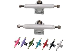 LEEFAI Pro Fingerboard Trucks 34mm G3 with Color Hanger Professional Mini Finger Skateboard Inverted Kingpin Harder Bushing Pivot Cups Truck Without Spacer with Hardware and Tool (White)