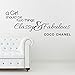 Produktbild adesiviamo® Coco Chanel Classy E Fabulous Wandtattoo Wallsticker, schwarz, M