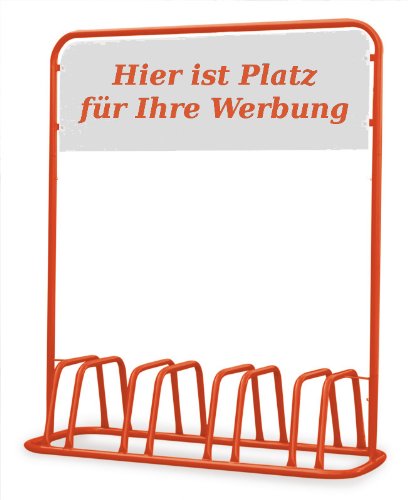 4er Fahrradständer mit Werbeschild