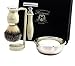 DE SAFETY RAZOR Men's Shaving Gift Set Ivory Shaving Brush shaving soap bowl kit ( NO BLADES INCLUDED )