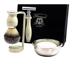 Haryali London Shaving Kit – 5 Pc Shaving Kit – Double Edge Safety Razor - Synthetic Hair Shaving Brush – Shaving Soap… - Image 5