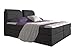 Produktbild Stilea Boxspringbett 180x200 mit Topper, Box Bonell-Bonell-Federkern Matratzen H3 fest, Webstoff Anthrazit, Bett Liegefläche 180 x 200 cm