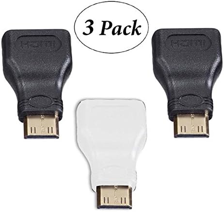 MutecPower Pack of 3 HDMI Female to Mini HDMI Male adapter convertor - 3 Pack