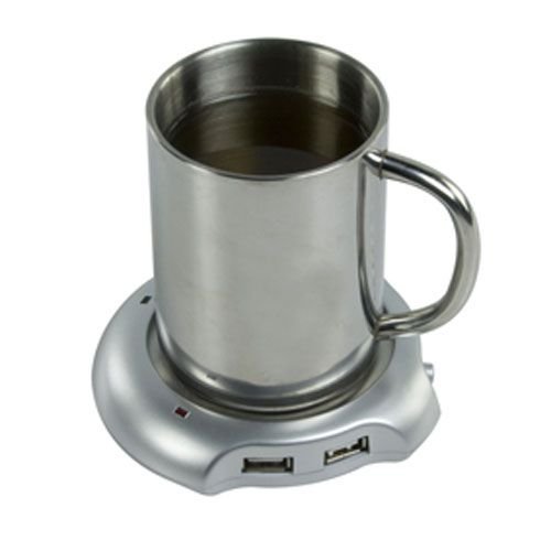 Mug warmer hub with 4 port USB keeps your drink hot and also offers 4