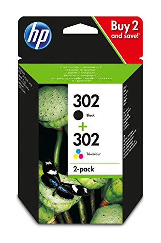 1x Set Original HP Tintenpatrone F6U66AE F6U65AE HP 302 HP302 für HP - BLACK + Color - Leistung: BK ca. 190 / Color ca. 165 Seiten/5%