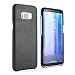 Produktbild Official Proporta® Luxury Genuine Leather Back Case for Samsung Galaxy S8 Plus, Oil Waxed Slim Wrapped Snap On Hard Shell Cover for Galaxy S8 Plus – Black