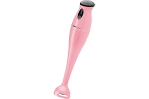 Clatronic blender ręczny / blender / blender / blender / pałeczka / mikser SM 3577; nóż udarowy ze stali nierdzewnej; do smoothie, purée dyniowe, kaszki dla niemowląt, koktajli mlecznych; z pojemnikiem do miksowania (500 ml); 180 W; różowy