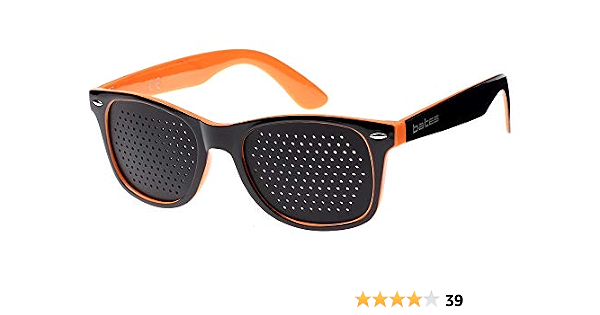 OCCHIALI STENOPEICI BATES VISION ORANGE – GINNASTICA MIGLIORAMENTO VISTA  PER COMPUTER, LEGGERE E SCRIVERE, GUARDARE LA TV : Amazon.it: Salute e cura  della persona