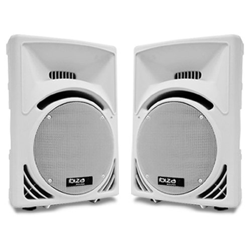 Preisvergleich Produktbild Paar Ibiza 38cm (15 Zoll) PA Aktivboxen 3000W ABS weiss