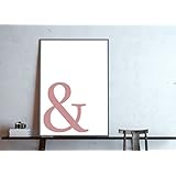 Typo Poster: Ampersand / UND / & / ET-Zeichen, altrosa