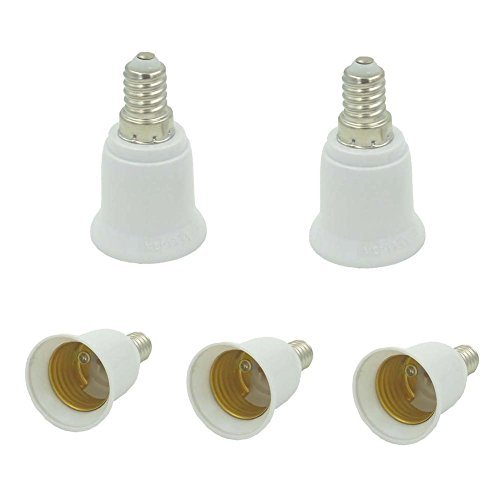 Preisvergleich Produktbild SIENOC 5 Praktischer Lampensockel Adapter - E14 Fassung auf E27 Lampensockel - E14->E27