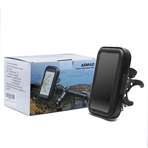 AEMIAO Support Téléphone Vélo Etanche, Support Vélo Guidon, Sac de Cadre de Vélo Support Téléphone Moto avec Rotation… – Image 6