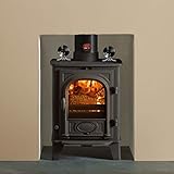 Wood Stove Fan-Small Size,4 Blades Silent Operation with Stove Thermometer for Wood/Log Burner/Fireplace,Eco Friendly and Efficient Heat Distribution
