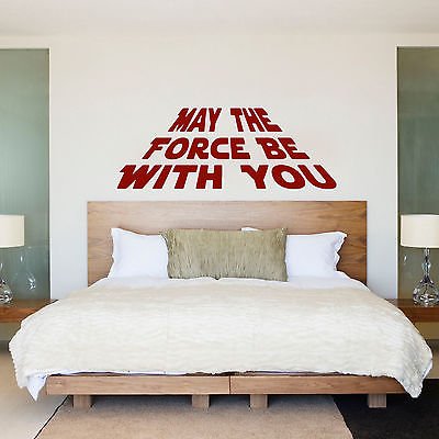 Star Wars May the Force Quote Wall Art Large Vinyl Decal Sticker Child Bedroom by Boultons Graphics